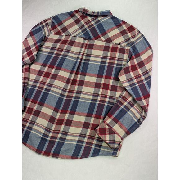 CQR Size 2XL Red,White,Blue,Brown Corduroy Flip Cuff 100% Cotton Flannel Shirt - Picture 14 of 15